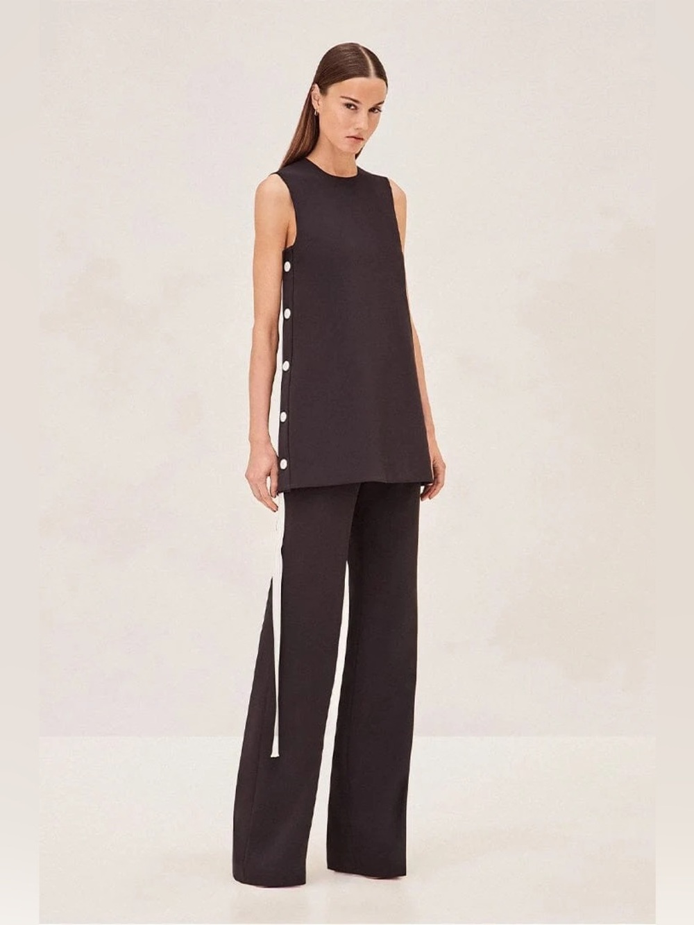 Alexis Black Slim Fit Bootcut Dress Pants Trousers High Waisted Chic Intermix S